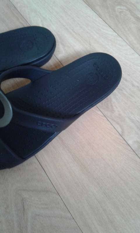 CROCS BLACK&SILVER SLIP-ONS - GOOD CONDITION!!