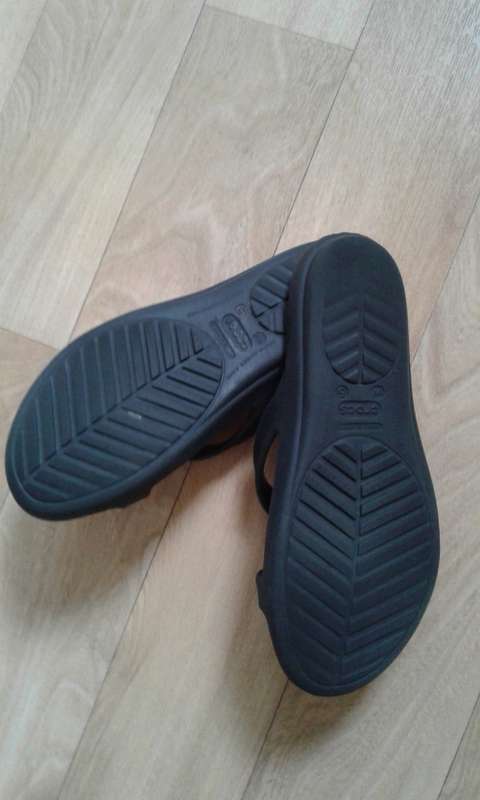 CROCS BLACK&SILVER SLIP-ONS - GOOD CONDITION!!