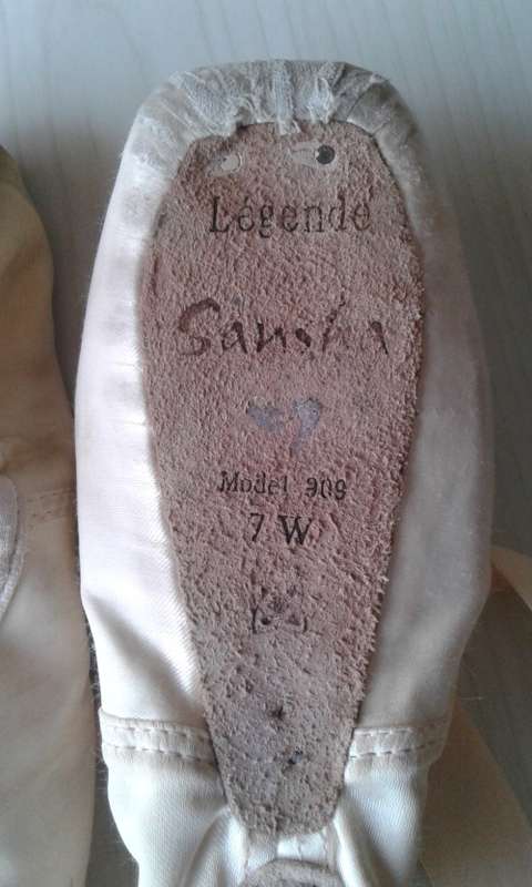 SANSHA LEGENDE POINT BALLET SHOES and MESH BAG