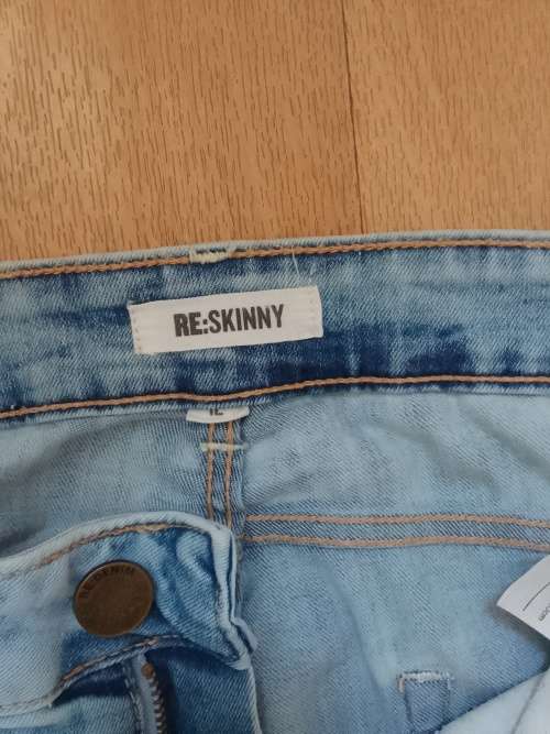 Light Blue Skinny Denim Jeans with Ripped Detail by RE/Woolworths - Good Condition!!