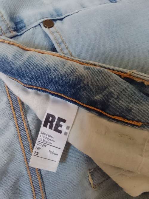 Light Blue Skinny Denim Jeans with Ripped Detail by RE/Woolworths - Good Condition!!