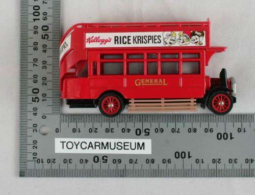 MATCHBOX Models of Yesteryear Y23-1 1922 AEC Omnibus Rice Krispies  Variation 1