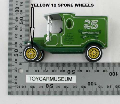 MATCHBOX Models of Yesteryear  Y12-3 1912 Ford Model T Van 25 Years Silver Jubilee Variation 4