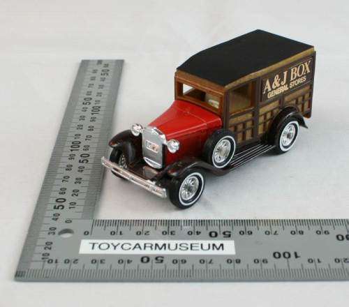 MATCHBOX Models of Yesteryear  Y21-2 1930 Ford Model A Tradesman Woody Wagon A & J Box Variation 12