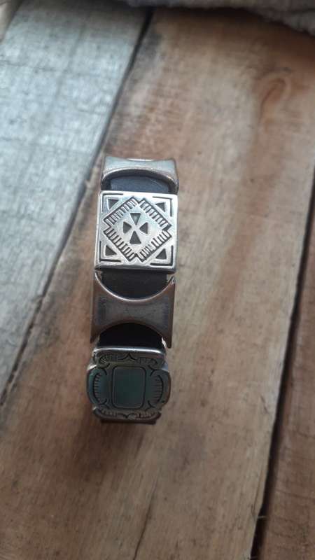 CELTIC LEATHER AND SILVER TYPE BRACELET, ''FREE COURIER'''