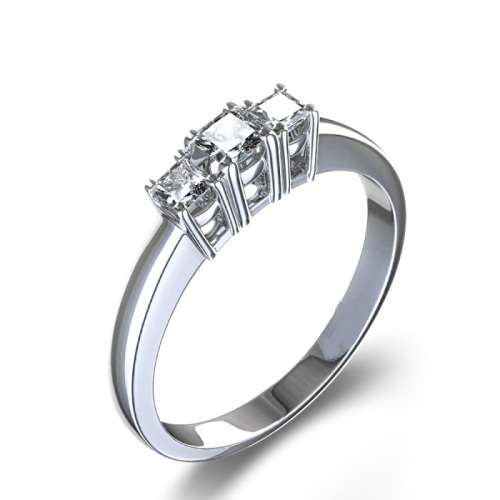 Certified 0.36 Tcw 100% Real Natural Diamond SI Clarity Engagement Ring at World Wide Free Shipping