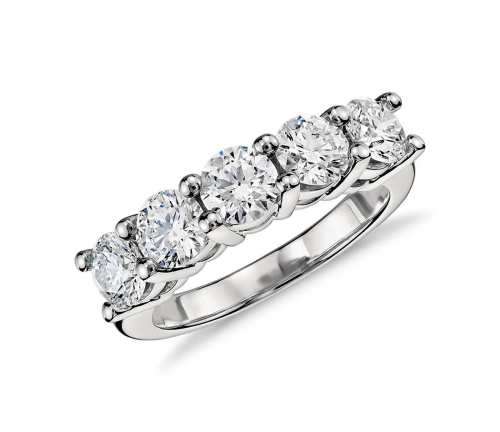 Certified 1.50Tcw 100% Natural White Diamonds 14Kt Gold Wedding Ring at Worldwide Free Shipping