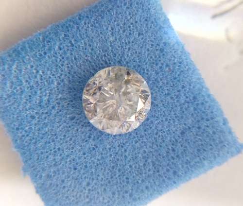 Certified 0.55 Cts I3 Clarity G Color Solitaire Natural White Diamond at Worldwide Free Shipping
