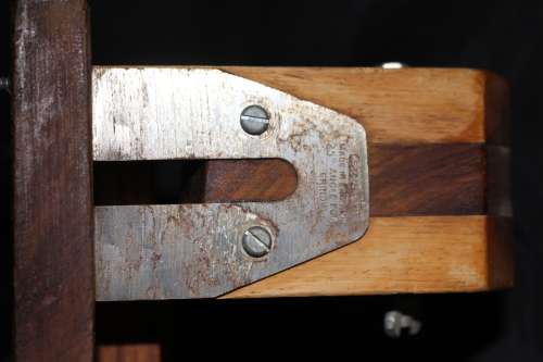 Vintage Large Handmade solid Kiaat Biltong Slicer With antique Stanley Blades