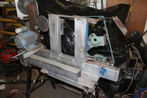 Custom Knife and Sword Grinder includes 3, 25x2000mm belts & satinbright disc (needs new drive belt)