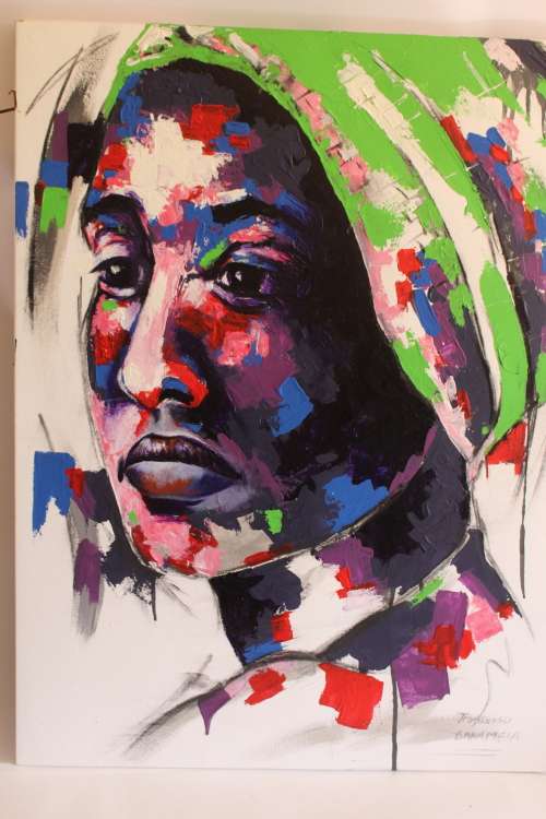 Original Oil on Canvas By South African Investment Artist Thabiso Dikamela 60cm x 80cm