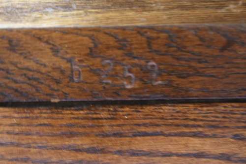 Vintage Rhodesian Solid Oak Monks Bench dated 1952