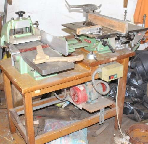 INCA.Table saw, Edge plainer & jointer, thicknesser planer & mortise table +extra parts +booklets