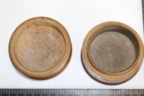 ANTIQUE HEBREW OLIVE WOOD PILGRIMAGE KEEPSAKE BOX CIRCA 1910