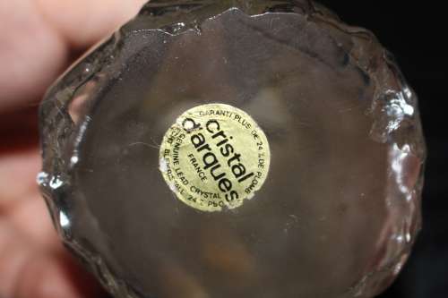ORIGINAL CRISTAL D'ARQUES LEAD CRYSTAL GRIZZLY BEAR PAPER WEIGHT