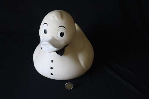 OO-DUCKY RETRO COLLECTIBLE JUMBO RUBBER DUCK WITH BOW TIE