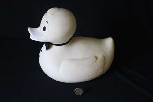 OO-DUCKY RETRO COLLECTIBLE JUMBO RUBBER DUCK WITH BOW TIE