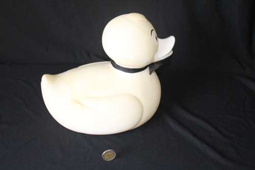 OO-DUCKY RETRO COLLECTIBLE JUMBO RUBBER DUCK WITH BOW TIE