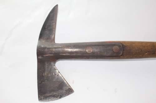 WICKED 1940'S HAND FORGED FIREMAN'S AXE IN BEAUTIFUL CONDITION(PERFECT FOR WARDING OFF LOOTERS)