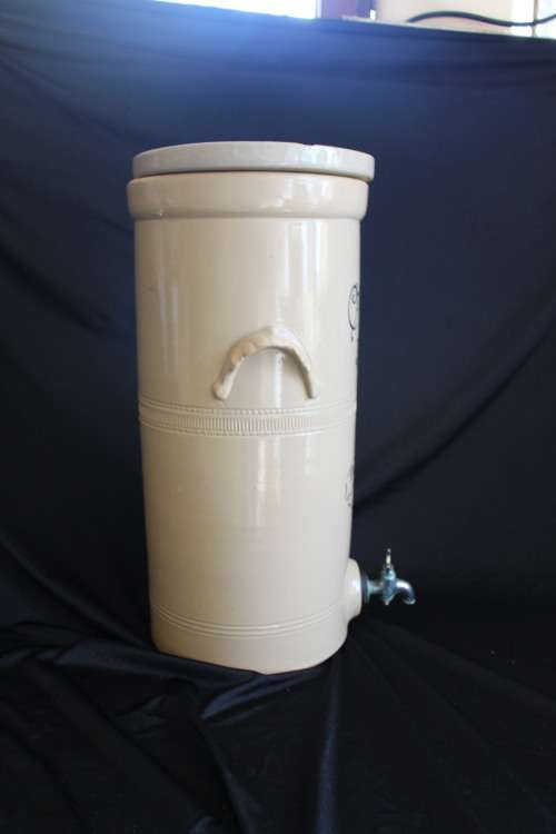ANTIQUE SALT GLAZED VICTORIAN "CHEAVINS" SALUDOR WATER FILTER CIRCA 1850'S-1890'S