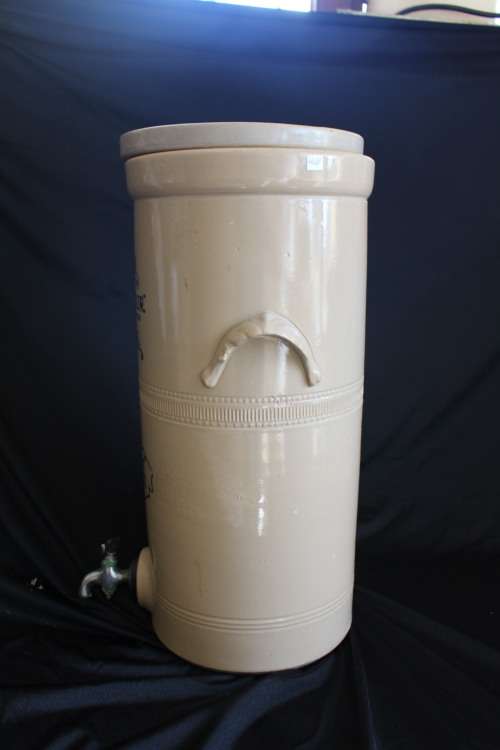 ANTIQUE SALT GLAZED VICTORIAN "CHEAVINS" SALUDOR WATER FILTER CIRCA 1850'S-1890'S