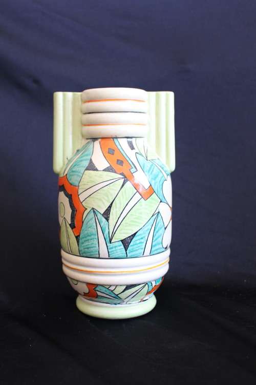 Spectacular 23cm Art Deco, Longton Royal Art Pottery Vase, hand painted circa.1935 very rare example