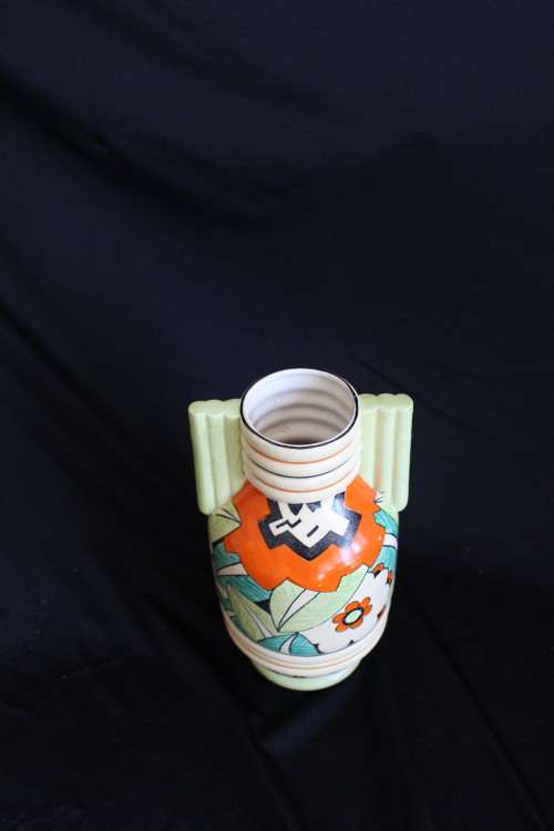 Spectacular 23cm Art Deco, Longton Royal Art Pottery Vase, hand painted circa.1935 very rare example