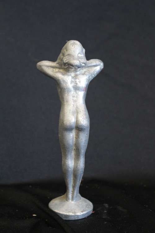 Art Deco solid metal Figural Nude Hood Ornament circa 1920s