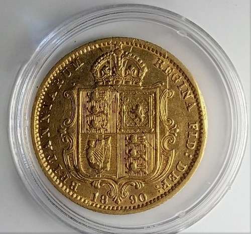 1890 GOLD  HALF SOVEREIGN - QUEEN VICTORIA - FREE POSTNET  COURIER DELIVERY IN RSA