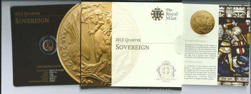 THE ROYAL MINT...2012 UK GOLD QUARTER-SOVEREIGN.