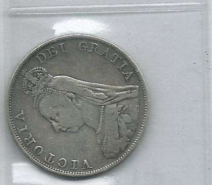 1890 QUEEN VICTORIA DOUBLE FLORIN (4/-) 'Barmaids Grief"