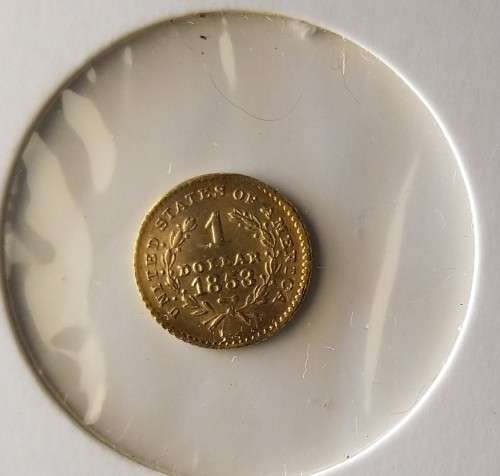 USA GOLD $1 1853 TYPE 1 LIBERTY DOLLAR