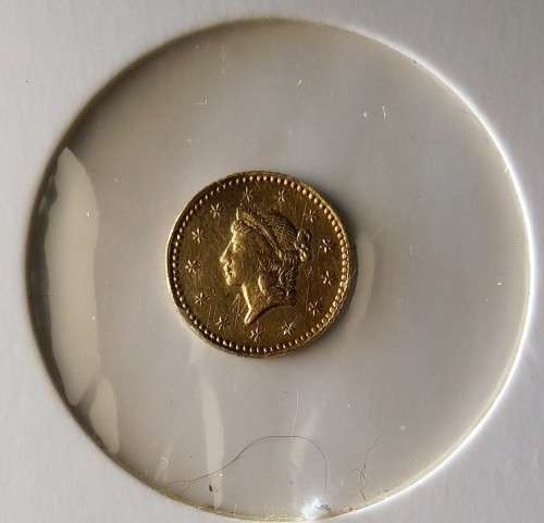 USA GOLD $1 1853 TYPE 1 LIBERTY DOLLAR