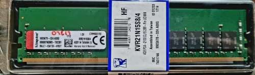 Kingston 4GB DDR4 2133MHz CL15 Desktop RAM KVR21N15S8/4