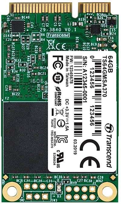 Transcend 64GB SSD SATA III 6Gb/s MSA370 mSATA Solid State Drive (TS64GMSA370)