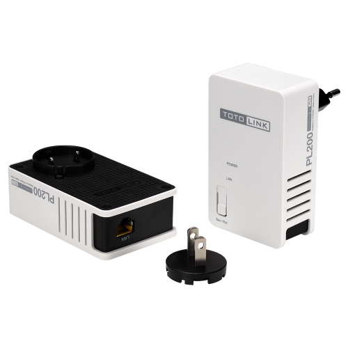 Totolink EoP Power Line Adapter - PL200KIT - Ethernet over Power