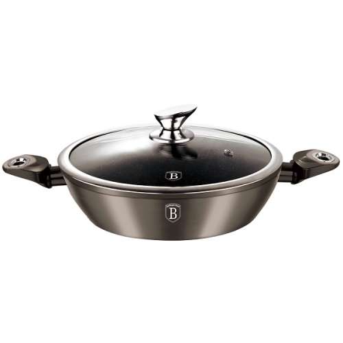 Berlinger Haus - 3-Piece Marble Coating Cookware Set - Carbon Metallic Line - BH-1276