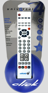 UNIVERSAL REMOTE CONTROL THAT CONTROLS 4 DIFFERENT DEVICES
