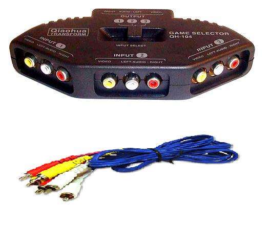 3 X 1 (3-port) RCA Switch / AV Selector / Composite Switch