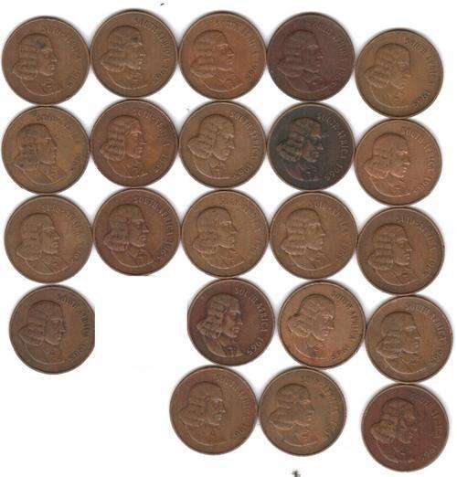 1965 2c CENTS - REPUBLIC OF SA - X23 - BIDDING PER COIN