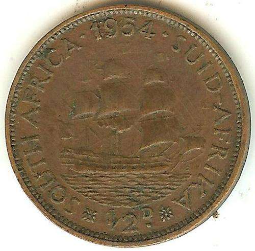 1954 HALF PENNY 1/2D - VERY VERY LOW MINTAGE for this year #####