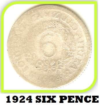 1924 6D SILVER (0.800) SIXPENCE - LOW MINTAGE - SCARCE