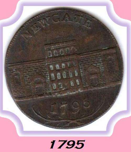 1795 NEWGATE PRISON HALFPENNY TOKEN