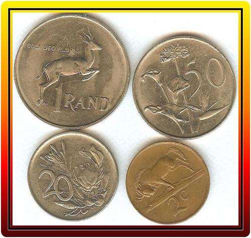 1990 REP OF SA COINS, R1, 50C, 20C, 2C - ONE BID FOR ALL