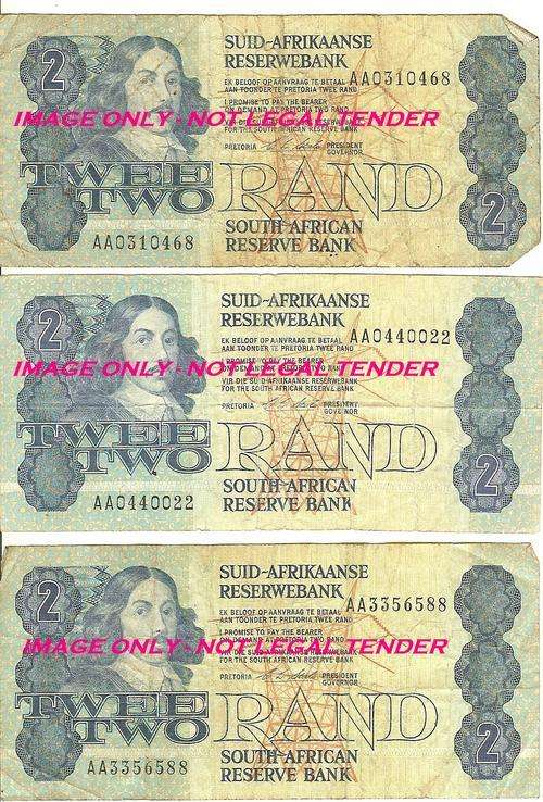 CL STALS R2 NOTE - TWEE RAND / TWO RAND - AA - AS PER SCAN - BID PER NOTE
