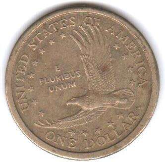 2000 Sacagawea Eagle US Mint One Dollar $1.00 Coin (Golden Dollar) - AS PER SCAN
