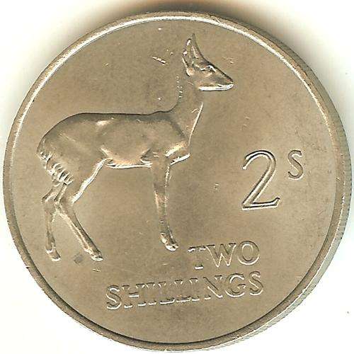 1964 2 Two Shillings - Zambia - As per scan