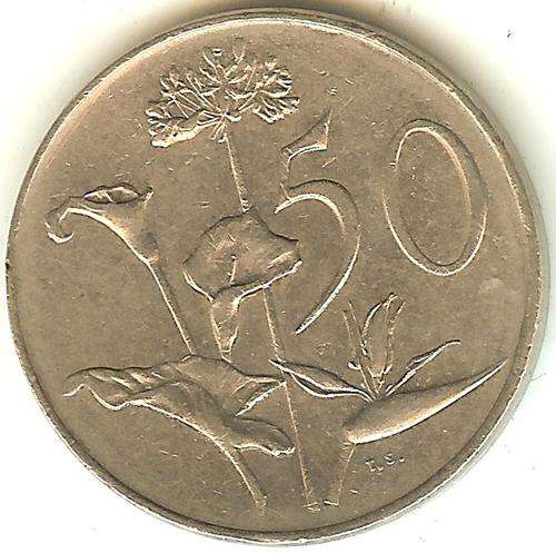 1990 50c Cent - South Africa - Nickel ** As per Scan **