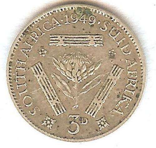 1949 3d SILVER THREEPENCE (TICKEY)
