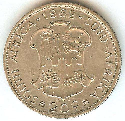 1962 SILVER 20 CENT - VAN RIEBEECK